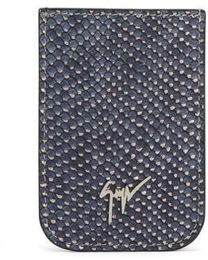 Giuseppe Zanotti Albert Leather Phone Case - Blue