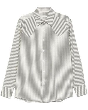 Carter Young Chemise D'Inspiration Western À Rayures - Grey