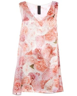 Twisty Parallel Universe Floral Print Shift Dress - Pink