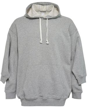 Comme des Garçons Mélange-Effect Layered Hoodie - Grey