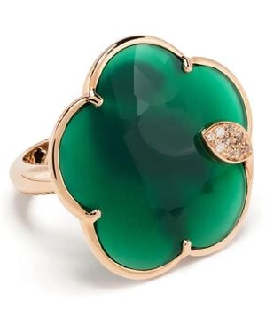 Pasquale Bruni 18Kt Rotgoldring Mit Diamanten - Grün