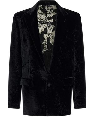 Roberto Cavalli Single-Breasted Blazer - Black