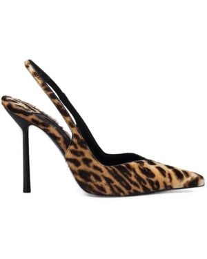 Le Silla Vivienne Animal-Print Court Shoes - White