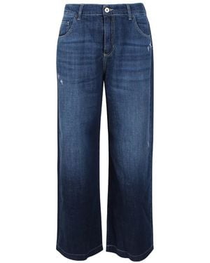 NOUMENO CONCEPT Distressed Wide-Leg Jeans - Blue