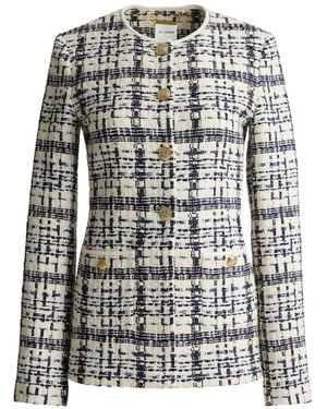 St. John Tweed Button Jacket - Natural