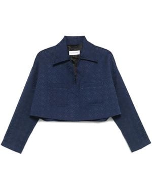 Marine Serre Moon Diamond Jacquard Vareuse - Blue