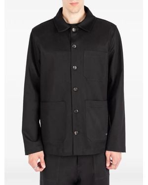 Societe Anonyme Patch-Pocket Shirt Jacket - Black