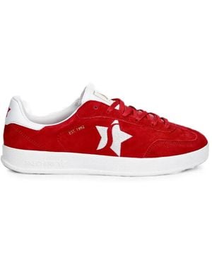 Skechers Academy Court Charm Star-Patch Lace-Up Trainers - Red