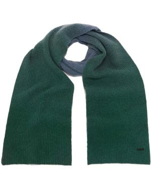 JW Anderson Logo-Plaque Knitted Scarf - Green