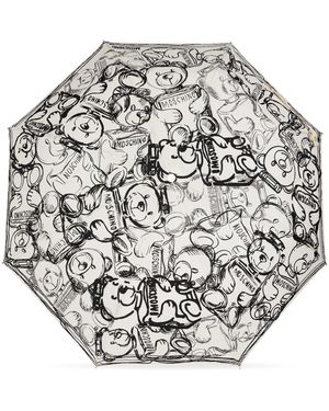 Moschino Teddy Bear-Print Umbrella - Grey