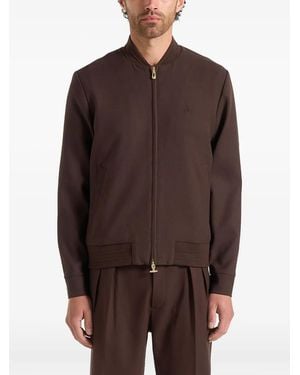 Manière De Voir Sami Tailored Bomber Jacket - Brown