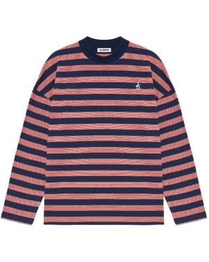 Jil Sander Striped Long-Sleeve T-Shirt - Purple