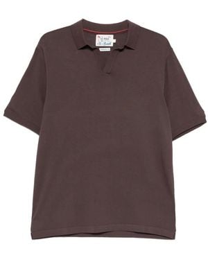 MC2 Saint Barth Embroidered-Logo T-Shirt - Brown
