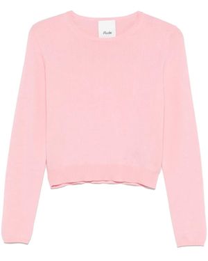 Allude Crew-Neck Jumper - Pink