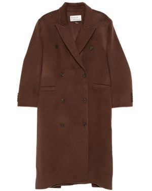 Source Unknown Manteau Hutton À Boutonnière Croisée - Brown