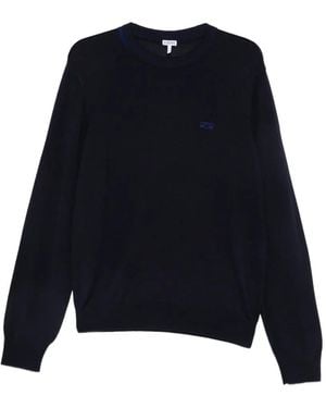 Loewe Anagram-Embroidered Jumper - Blue