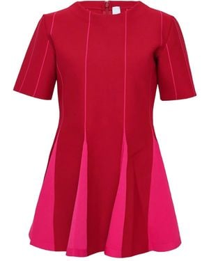 CFCL Blusa Conic Acampanada De Manga Corta - Rojo