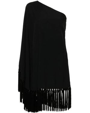 Taller Marmo Piccolo Arno Fringed Short Dress - Black