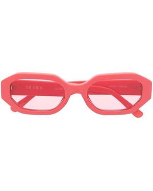 Linda Farrow X The Attico Irene Sonnenbrille Mit Ovalem Gestell - Rot