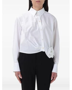 Maliparmi Sculpted-Flower Shirt - White