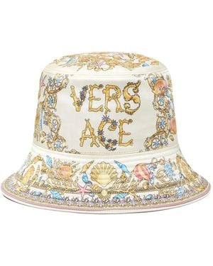 Versace Underwater Barocco Bucket Hat - White