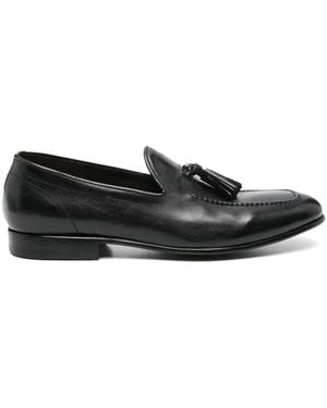 Green George Leather Loafers - Black