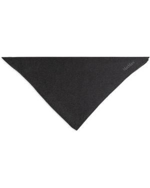 Max Mara Schal Mit Stickerei - Schwarz