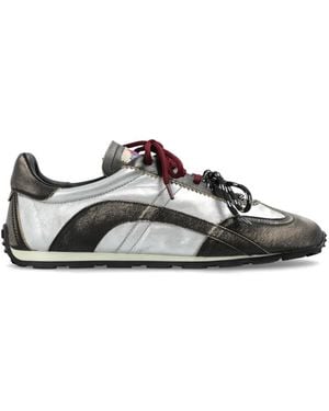 DSquared² Dc-642 Metallic-Effect Paneled Sneakers - White