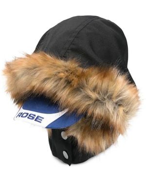 Martine Rose Fur-Trim Hat - Black