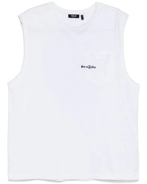FIVE CM Logo-Embroidered Vest - White