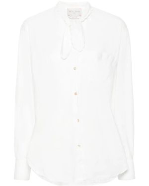 forte_forte Pussy-Bow Cotton Shirt - White