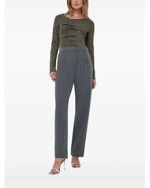 Notes Du Nord Pull Nervuré À Encolure Asymétrique - Gris