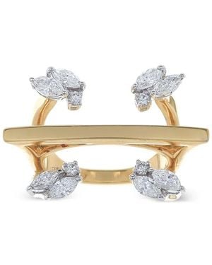 YEPREM 18Kt Geelgouden Ring - Wit