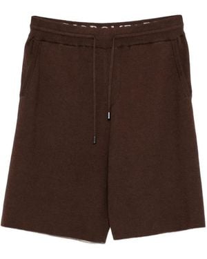 Bompard Elasticated Knit Shorts - Brown
