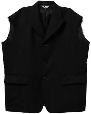 COMME DES GARÇON BLACK Deconstructed Sleeveless Gilet - Black
