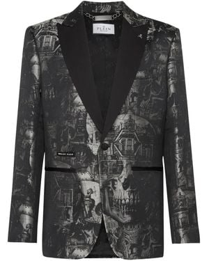 Philipp Plein Lord Fit Skull Blazer - Black