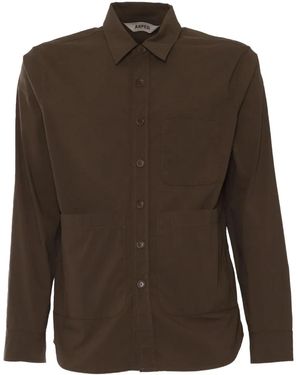 Aspesi Sedici Double-Pocket Long-Sleeves Shirt - Brown