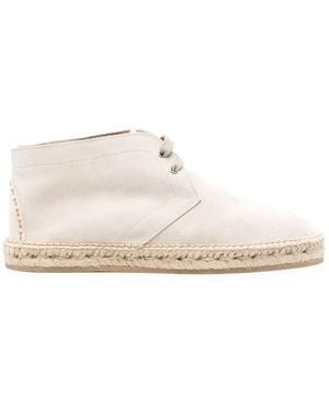 SCAROSSO Mojave Suede Espadrilles - White