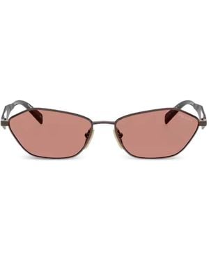 Prada Zonnebril Met Geometrisch Montuur - Roze