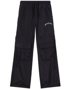 Palm Angels Logo-Print Track Trousers - Blue