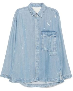 CROQUIS Long-Sleeved Denim Shirt - Blue