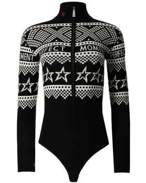Perfect Moment Body Con Intarsio - Nero