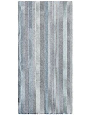 Fedeli Striped Cashmere Scarf - Blue