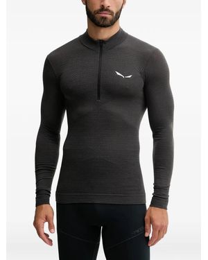 Salewa Zebru Zip T-Shirt - Black