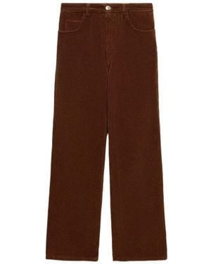 Marni Corduroy Flared Trousers - Brown