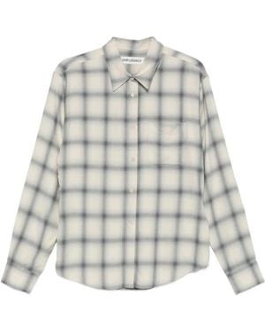 Our Legacy Forever Plaid-Pattern Shirt - White