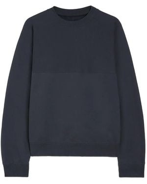 Jil Sander Cotton Terry Crew-Neck Sweatshirt - Blue