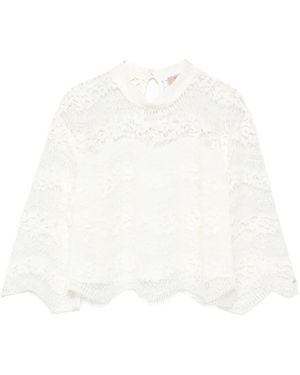Twinset Macramé Lace Blouse - White