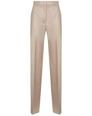 Max Mara Lambro High-Rise Pressed Pants - Natural