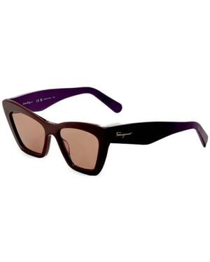 Ferragamo Eyewear Cat-Eye Frame Sunglasses - Brown